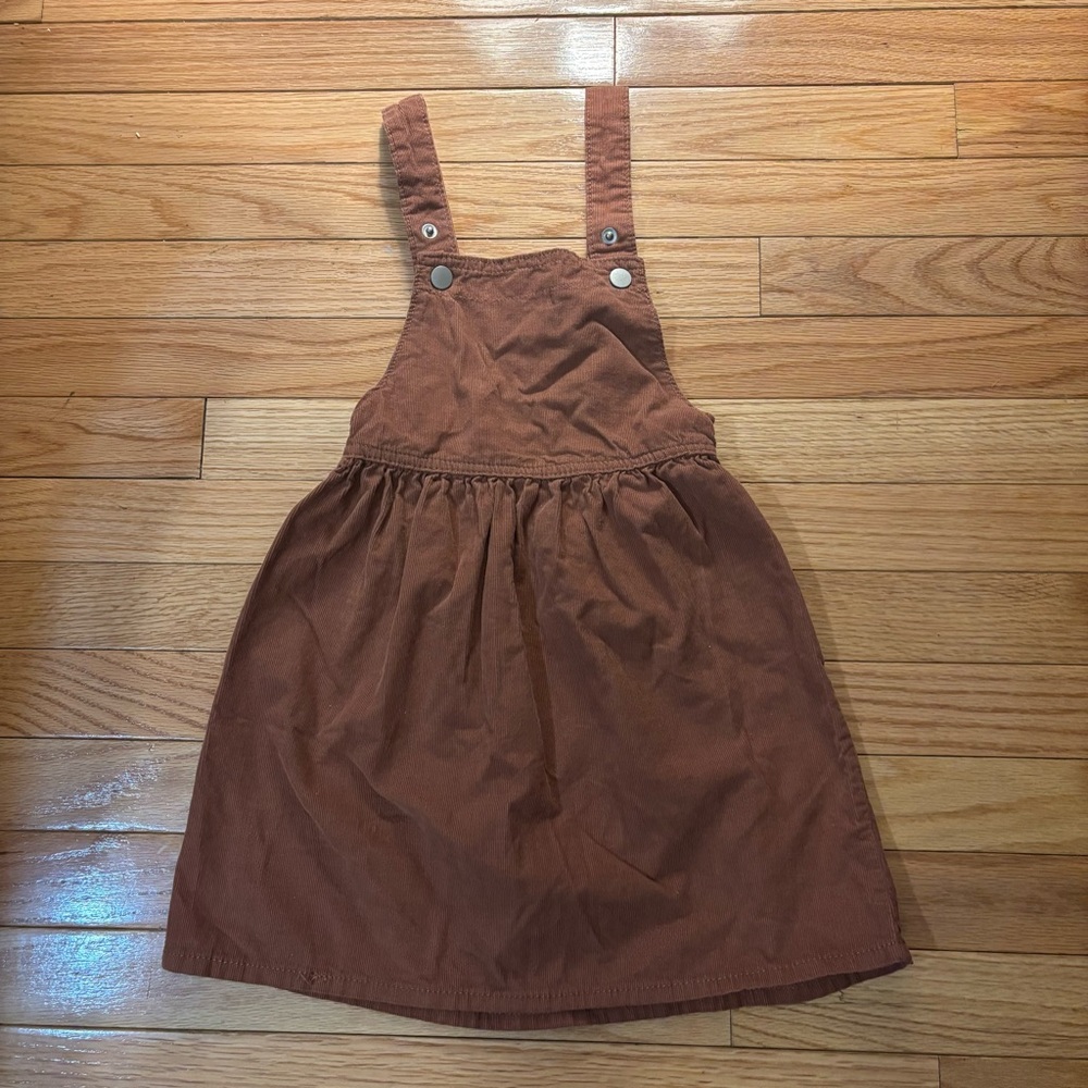 H and M Kids Girl’s Brown 100% Cotton Flowy Breathable Corduroy Dress - Size 5T
